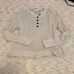 American Eagle Button-Front Waffle Knit Sweater